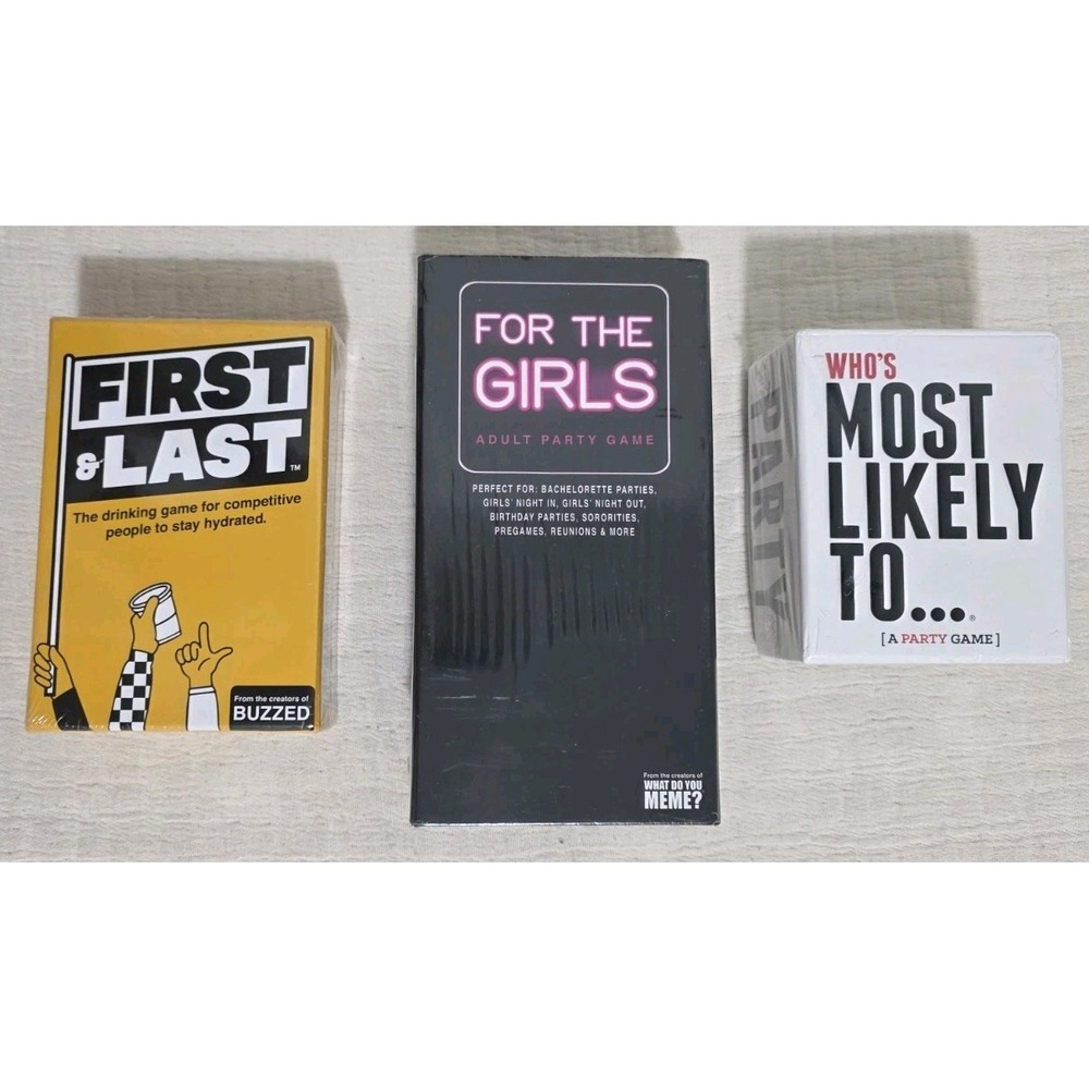 First & Last For The Girls Memes Who's Most‎ Likely To Card Drinking Game Night